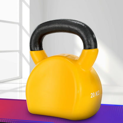 Everfit 20kg Kettlebell Set Weightlifting Bench Dumbbells Kettle Bell Gym Home-Sports &amp; Fitness &gt; Exercise, Gym &amp; Fitness &gt; Free Weights-PEROZ Accessories