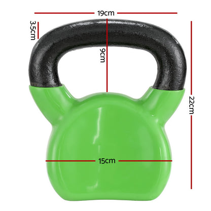 Everfit 8kg Kettlebell Set Weightlifting Bench Dumbbells Kettle Bell Gym Home-Sports &amp; Fitness &gt; Exercise, Gym &amp; Fitness &gt; Free Weights-PEROZ Accessories