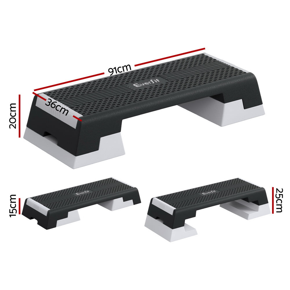 Everfit 3 Level Aerobic Step Adjustable Stepper for Home Workouts-Sports &amp; Fitness &gt; Exercise, Gym &amp; Fitness &gt; Gym &amp; Training Step-PEROZ Accessories