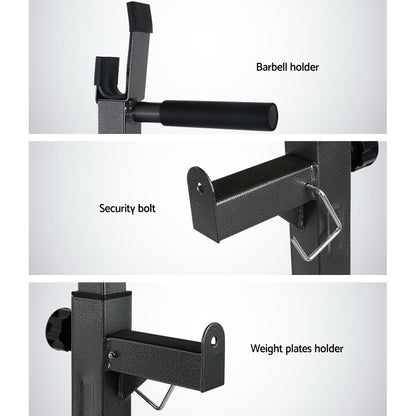 Everfit Weight Bench Adjustable Squat Rack Home Gym Equipment 300kg-Sports &amp; Fitness &gt; Fitness Accessories-PEROZ Accessories