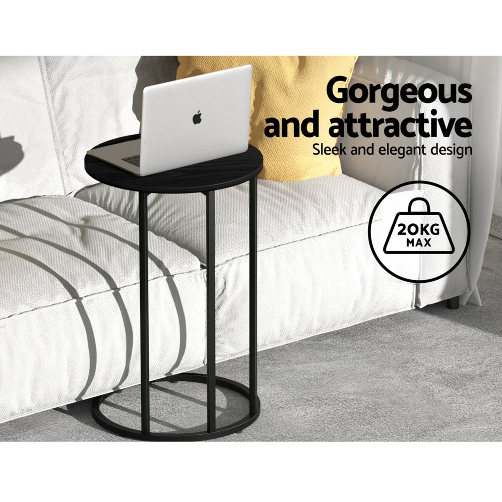Artiss Floor Sofa Chair &amp; Coffee Table Set, Swivel Lounge Recliner Side Tables