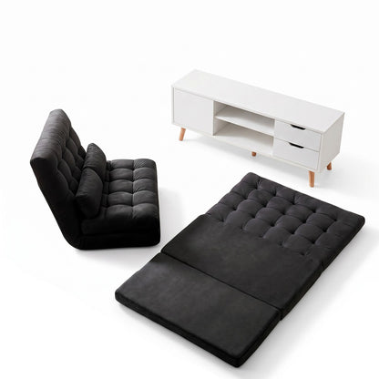 Artiss Sofa Bed Adjustable Floor Chair &amp; TV Unit 120cm Entertainment Cabinet Set