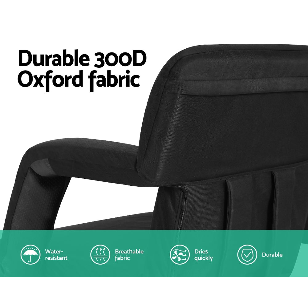 Artiss 2X Floor Lounge Sofa Bed With Armrest Heated Cushion-Furniture &gt; Bar Stools &amp; Chairs &gt; Arm Chairs &amp; Recliners-PEROZ Accessories