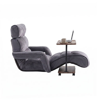 Artiss Floor Lounge &amp; Coffee Table Set, Adjustable Recliner End Table w/ Wheels
