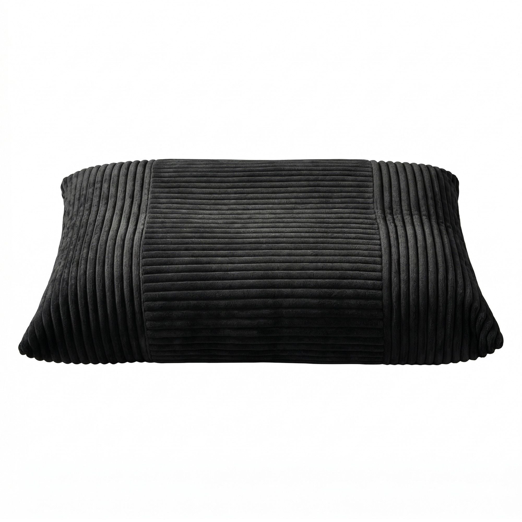Artiss 3-in-1 Bean Bag Chair for Living Room Convertible Floor Sofa Dark Grey-Furniture > Bar Stools &amp; Chairs > Arm Chairs &amp; Recliners-PEROZ Accessories