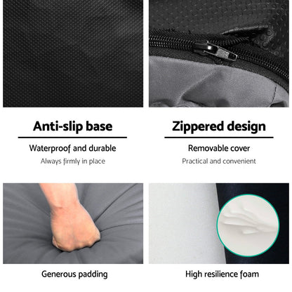 Artiss Floor Lounge Sofa Camping Chair Grey-Camping Chairs-PEROZ Accessories