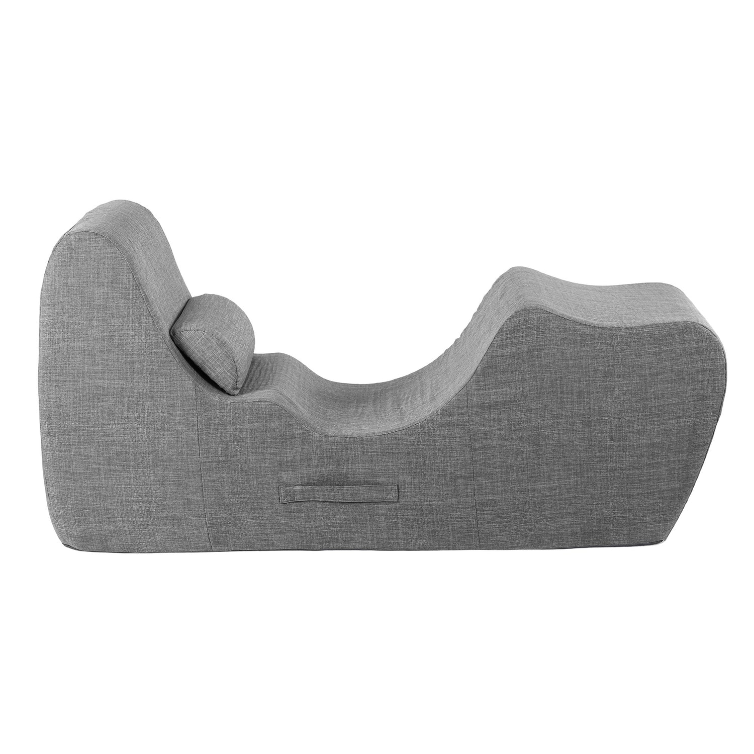 Artiss Chaise Lounge Chair Ergonomic S-Curve Floor Lounger Boneless Lounge Chairs Grey-Furniture > Bar Stools &amp; Chairs > Arm Chairs &amp; Recliners-PEROZ Accessories