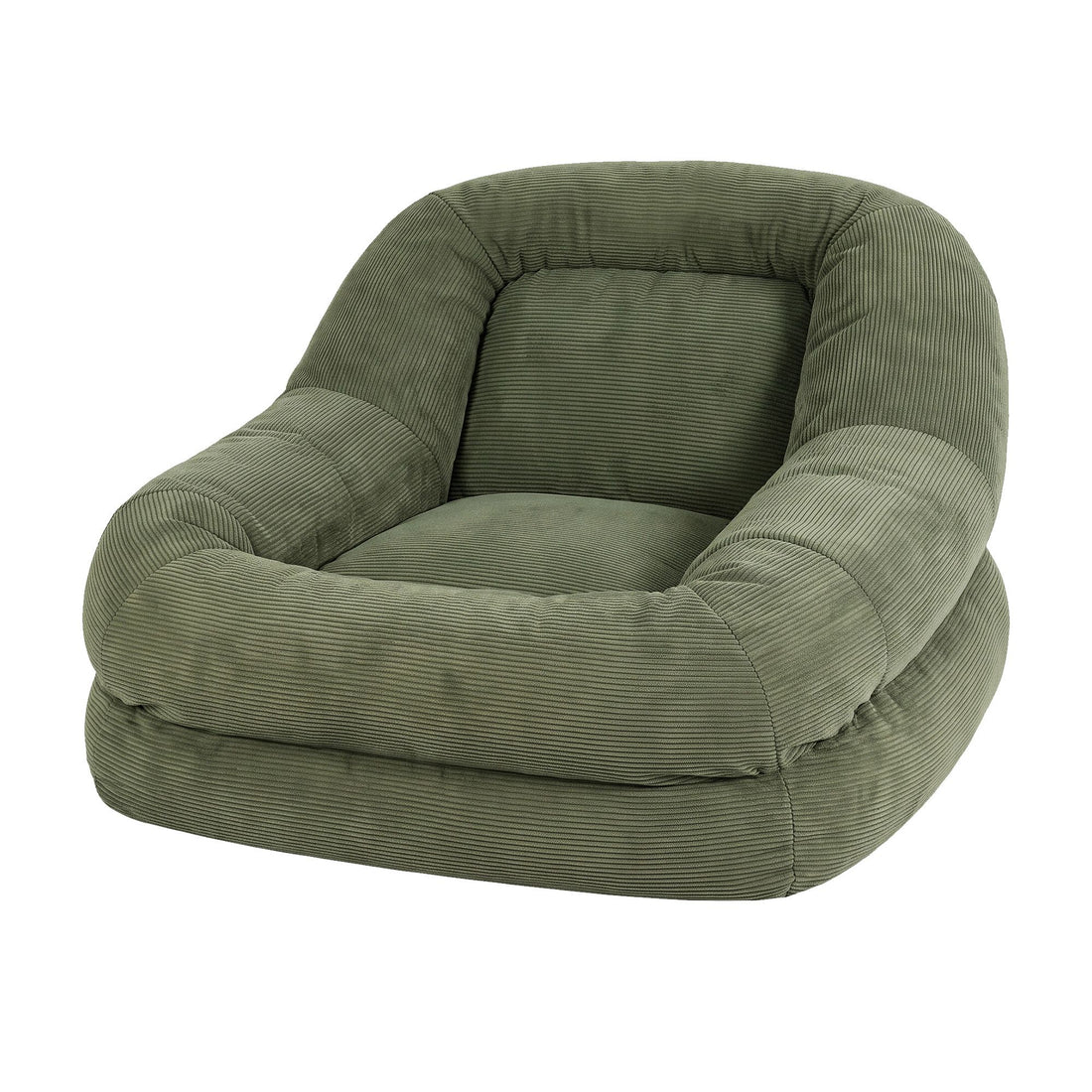 Artiss Armchair Floor Chair Couch Recliner 1 Seater Cloud Chaise Lounge Corduroy Green-Furniture > Bar Stools &amp; Chairs > Arm Chairs &amp; Recliners-PEROZ Accessories