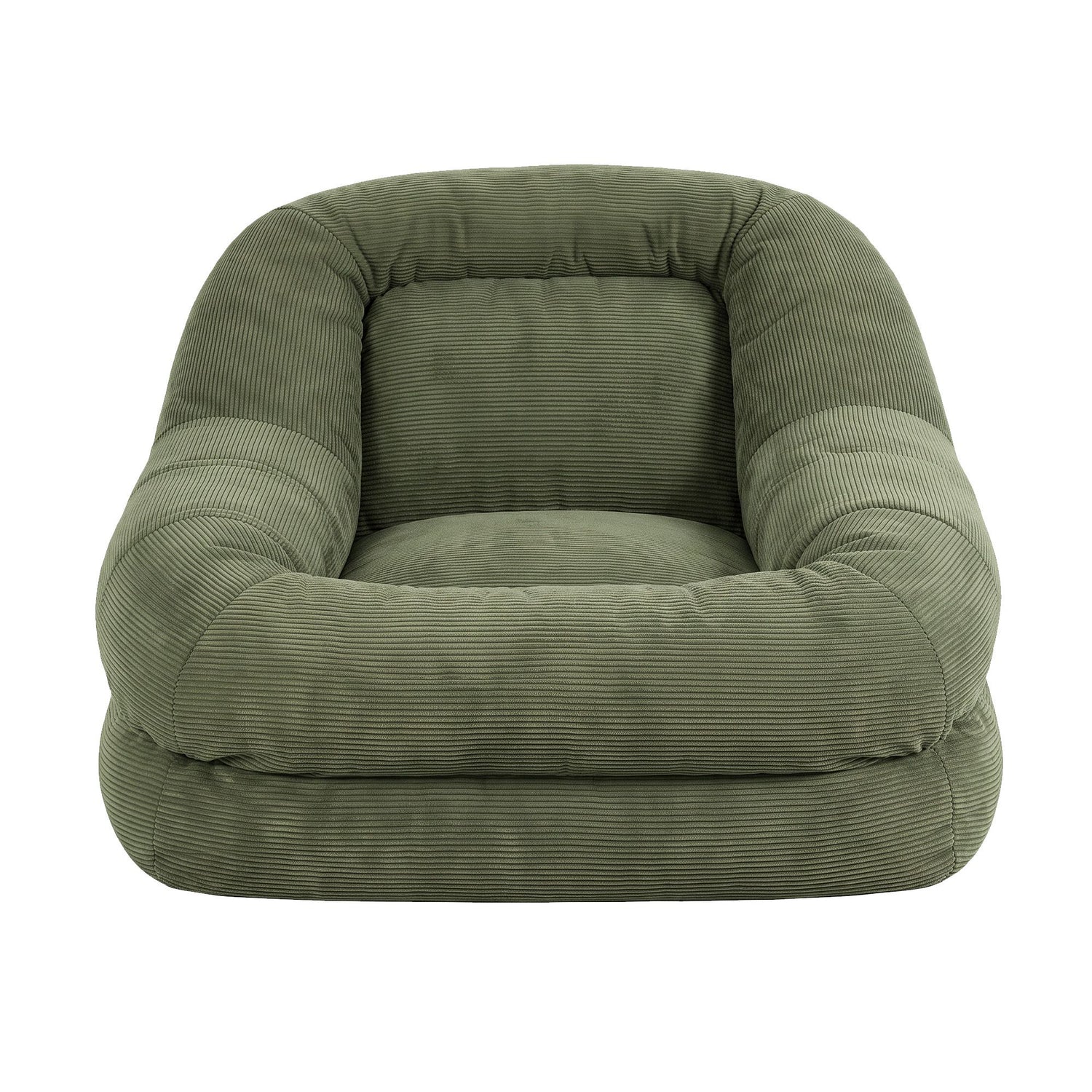 Artiss Armchair Floor Chair Couch Recliner 1 Seater Cloud Chaise Lounge Corduroy Green