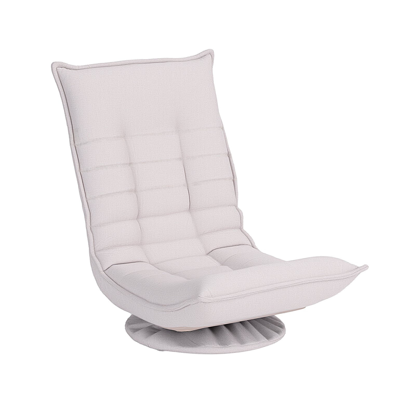 Artiss Swivel Floor Chair 5 Adjustable Foldable Lounge Seat Floor Sofa Chair Grey-Furniture > Bar Stools &amp; Chairs > Arm Chairs &amp; Recliners-PEROZ Accessories