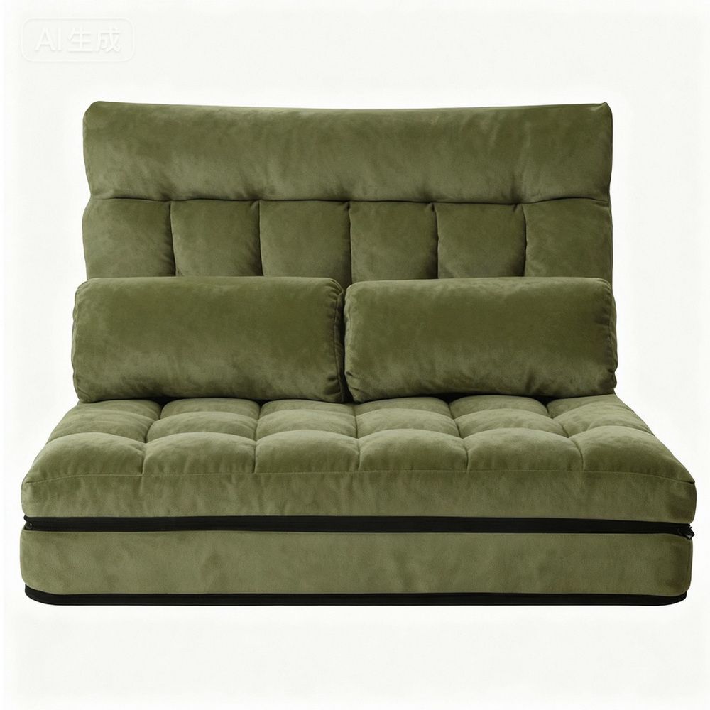 ArtissLounge Sofa Bed 2 seater Green Fabric-Furniture > Bar Stools &amp; Chairs > Arm Chairs &amp; Recliners-PEROZ Accessories