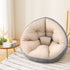 Artiss Floor Lounge Sofa Bed Chair Foldable Washable Beige-Furniture > Bar Stools & Chairs > Arm Chairs & Recliners-PEROZ Accessories