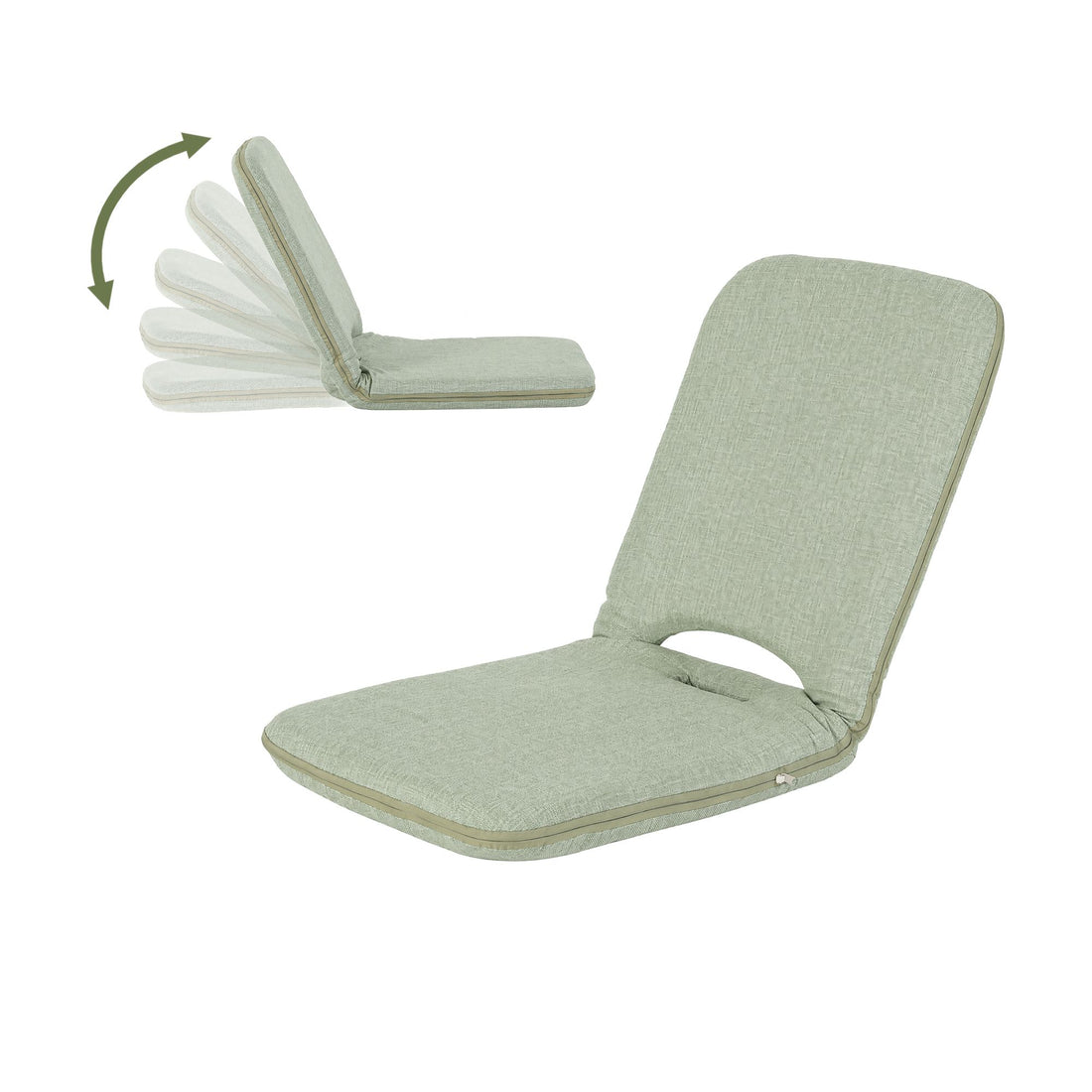 Artiss Floor Chair 5 Position Adjustable Green Lazy Sofa for Living Room Bedroom-Furniture > Bar Stools &amp; Chairs > Arm Chairs &amp; Recliners-PEROZ Accessories