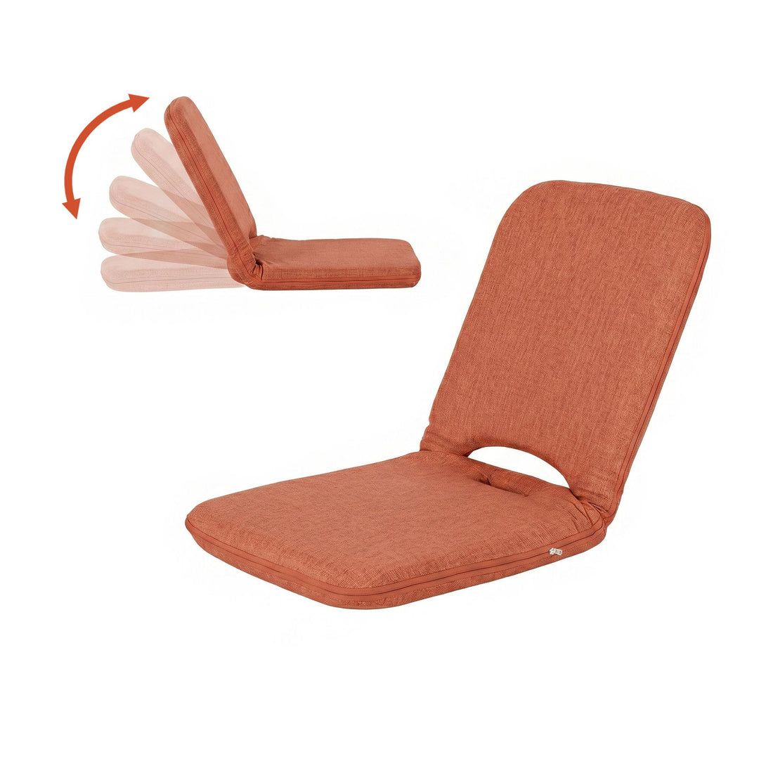 Artiss Floor Chair 5 Position Adjustable Orange Lazy Sofa for Living Room Bedroom-Furniture > Bar Stools &amp; Chairs > Arm Chairs &amp; Recliners-PEROZ Accessories