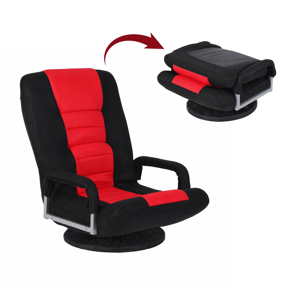 Artiss Floor Gaming Chair with 360 Swivel, 6-Position Backrest for Gaming-Furniture > Bar Stools &amp; Chairs > Gaming Chairs-PEROZ Accessories