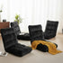 Artiss 4X Lounge Sofa Bed Flannel Fabric Black-Furniture > Bar Stools & Chairs > Arm Chairs & Recliners-PEROZ Accessories