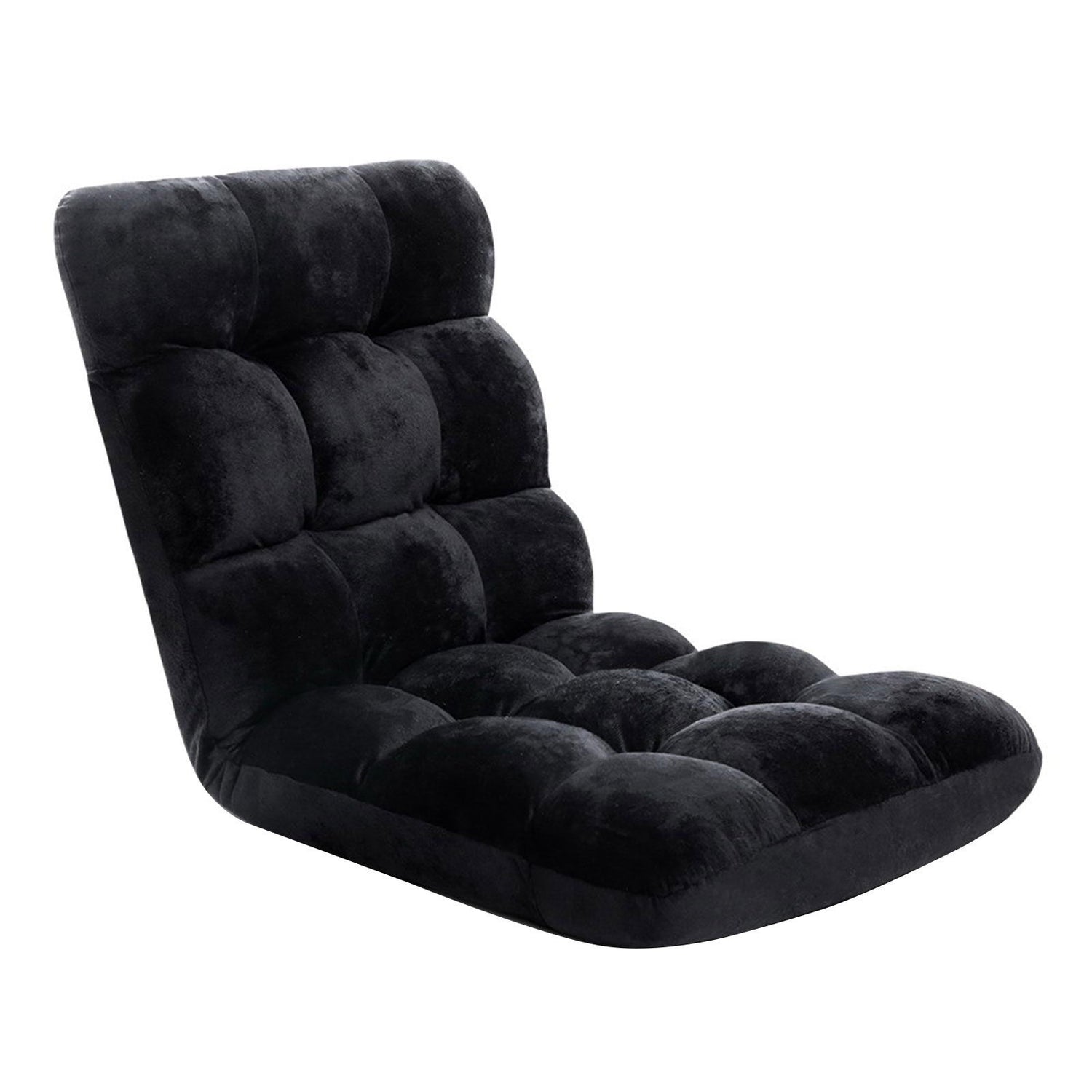 Artiss 4X Lounge Sofa Bed Flannel Fabric Black-Furniture &gt; Bar Stools &amp; Chairs &gt; Arm Chairs &amp; Recliners-PEROZ Accessories