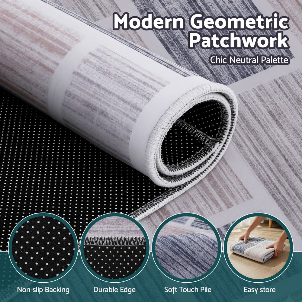 Artiss Floor Rug 50X80cm Doormat Soft Velvet Non-Slip Bath Mat Small Modern-Home &amp; Garden &gt; Rugs &gt; Floor Rugs-PEROZ Accessories