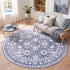 Artiss 120 cm Roung Rugs for Living Room Pad-Free Dense Dot Backing Stops Slipping & Robot Vacuum Friendly, Vintage Carpet for Reading Nook Dining Area, 100% Polyester Washable-Home & Garden > Rugs > Round Rugs-PEROZ Accessories