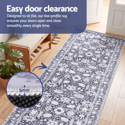 Artiss 60 x 300 cm Runner Rugs for Hallway Bedroom Pad-Free Dense Dot Backing Stops Slipping &amp; Robot Vacuum Friendly, Vintage Carpet for Reading Nook Dining Area, 100% Polyester Washable