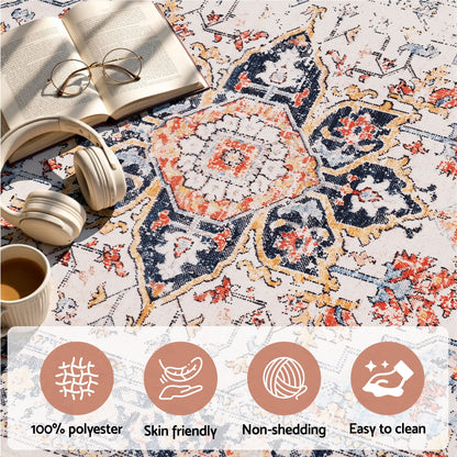Artiss 60 x 120 cm Runner Rugs For Living Room No Heavy Rubber Crease-Free Foldable Design For Kitchen Entryway And Bedroom 100% Polyester Water-repellent Resistant Non-Shedding-Home &amp; Garden > Rugs > Round Rugs-PEROZ Accessories