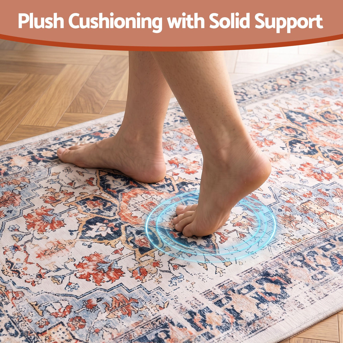 Artiss 60 x 120 cm Runner Rugs For Living Room No Heavy Rubber Crease-Free Foldable Design For Kitchen Entryway And Bedroom 100% Polyester Water-repellent Resistant Non-Shedding-Home &amp; Garden > Rugs > Round Rugs-PEROZ Accessories