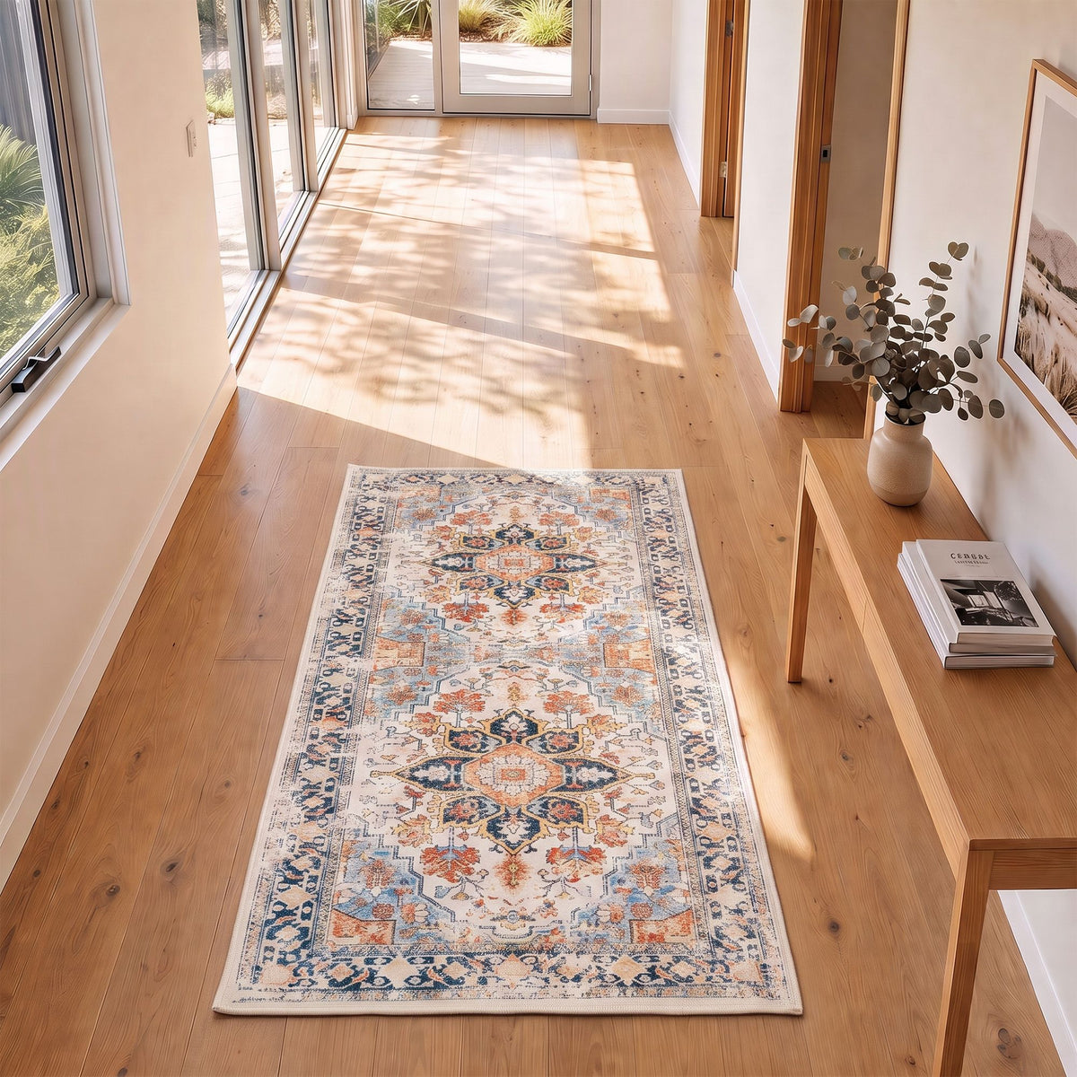 Artiss 60 x 120 cm Runner Rugs For Living Room No Heavy Rubber Crease-Free Foldable Design For Kitchen Entryway And Bedroom 100% Polyester Water-repellent Resistant Non-Shedding-Home &amp; Garden > Rugs > Round Rugs-PEROZ Accessories