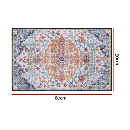 Artiss Floor Rug 50X80 Doormat Carpet Short Pile Non-Slip Entryway Mat Bohemian-Home &amp; Garden &gt; Rugs &gt; Floor Rugs-PEROZ Accessories