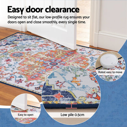 Artiss Floor Rug 50X80 Doormat Carpet Short Pile Non-Slip Entryway Mat Bohemian-Home &amp; Garden &gt; Rugs &gt; Floor Rugs-PEROZ Accessories