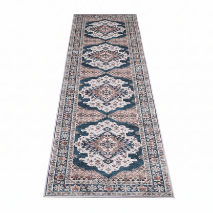 Artiss 60 x 300 cm Washable Runner Area Rug No Hard Glue Quilt-Like Soft for Home Decor, 0.5cm Ultra-Thin Pet Friendly Bohemian Medallion Bedroom Carpet