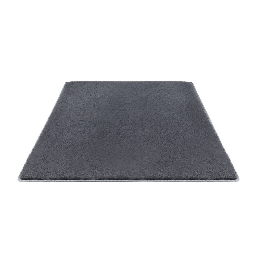Artiss Floor Rug 140x200cm Plush Area Shaggy Rug Living Room Bedroom Carpet Grey-Home &amp; Garden &gt; Rugs &gt; Floor Rugs-PEROZ Accessories
