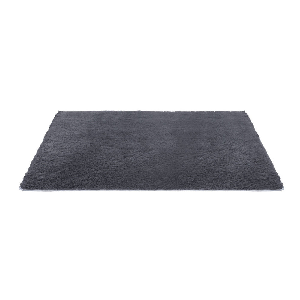 Artiss Floor Rug 140x200cm Plush Area Shaggy Rug Living Room Bedroom Carpet Grey-Home &amp; Garden &gt; Rugs &gt; Floor Rugs-PEROZ Accessories