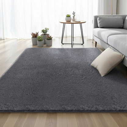Artiss Floor Rug 160x230cm Plush Area Shaggy Rug Living Room Bedroom Carpet Grey-Home &amp; Garden &gt; Rugs &gt; Floor Rugs-PEROZ Accessories