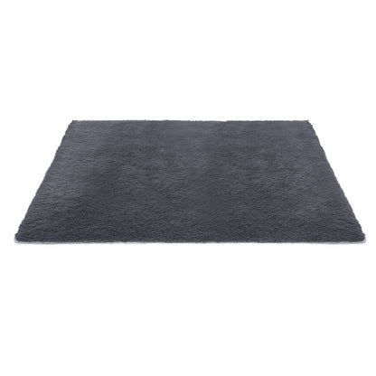 Artiss Floor Rug 200x230cm Plush Area Shaggy Rug Living Room Bedroom Carpet Grey-Home &amp; Garden &gt; Rugs &gt; Floor Rugs-PEROZ Accessories
