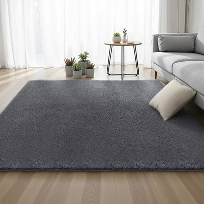 Artiss Floor Rug 200x230cm Plush Area Shaggy Rug Living Room Bedroom Carpet Grey-Home &amp; Garden &gt; Rugs &gt; Floor Rugs-PEROZ Accessories