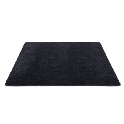 Artiss Floor Rug 200x290cm Plush Area Shaggy Rug Living Room Bedroom Carpet Black-Home &amp; Garden > Rugs > Floor Rugs-PEROZ Accessories
