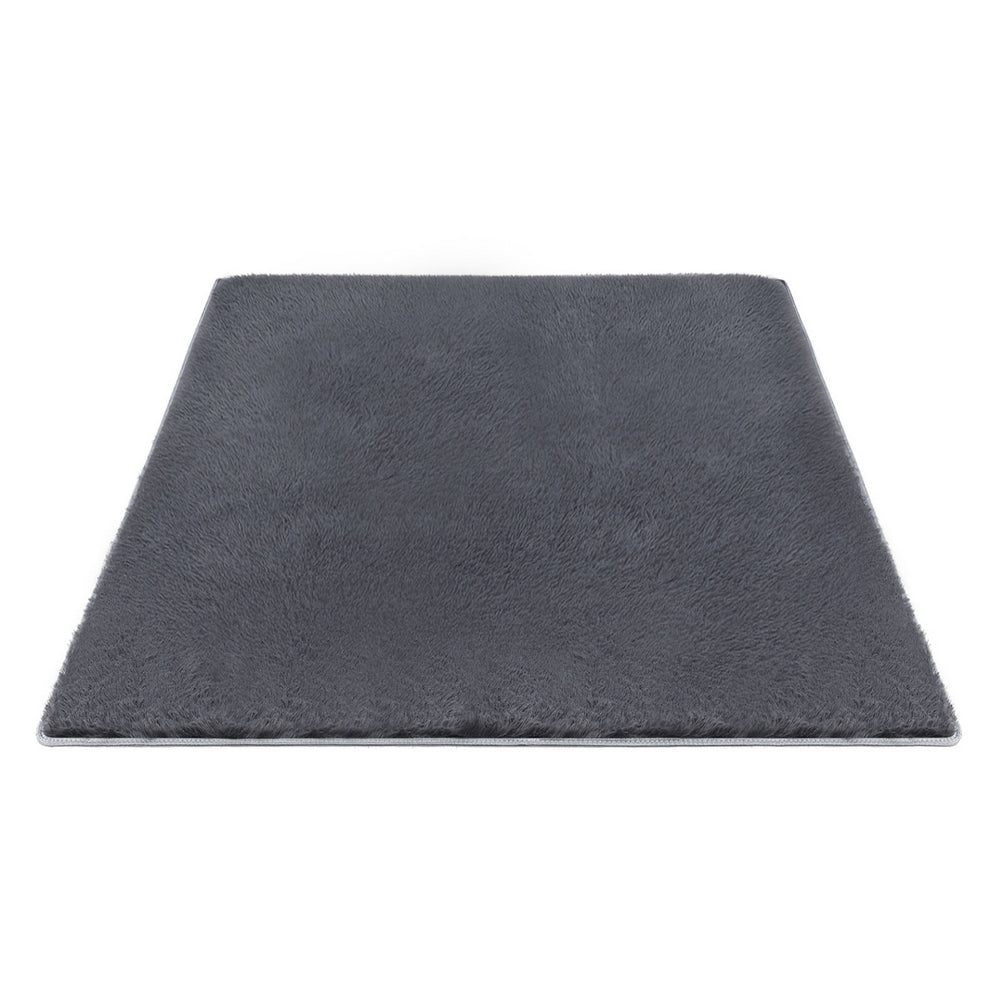 Artiss Floor Rug 200x290cm Plush Area Shaggy Rug Living Room Bedroom Carpet Grey-Home &amp; Garden &gt; Rugs &gt; Floor Rugs-PEROZ Accessories