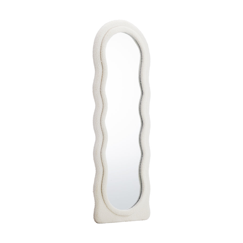 Oikiture Full Length Mirror 160cm Boucle Floor Mirrors-Full Length Mirrors-PEROZ Accessories