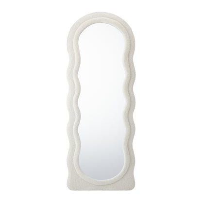Oikiture Full Length Mirror 160cm Boucle Floor Mirrors-Full Length Mirrors-PEROZ Accessories