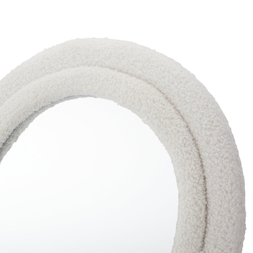 Oikiture Full Length Mirror 160cm Boucle Floor Mirrors-Full Length Mirrors-PEROZ Accessories