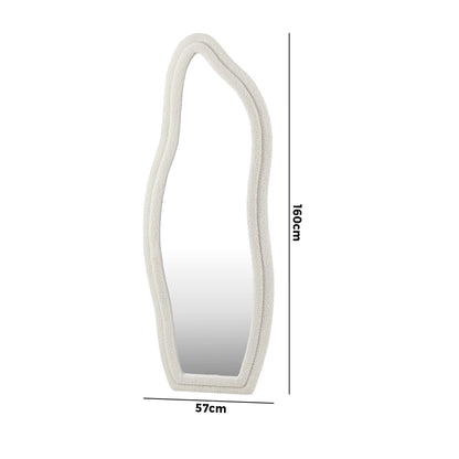 Oikiture Full Length Mirror Boucle Floor Mirrors 160cm-Full Length Mirrors-PEROZ Accessories