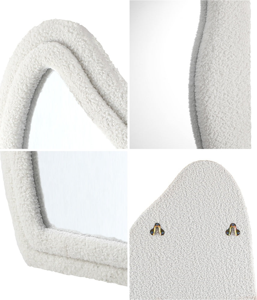 Oikiture Full Length Mirror Boucle Floor Mirrors 160cm-Full Length Mirrors-PEROZ Accessories