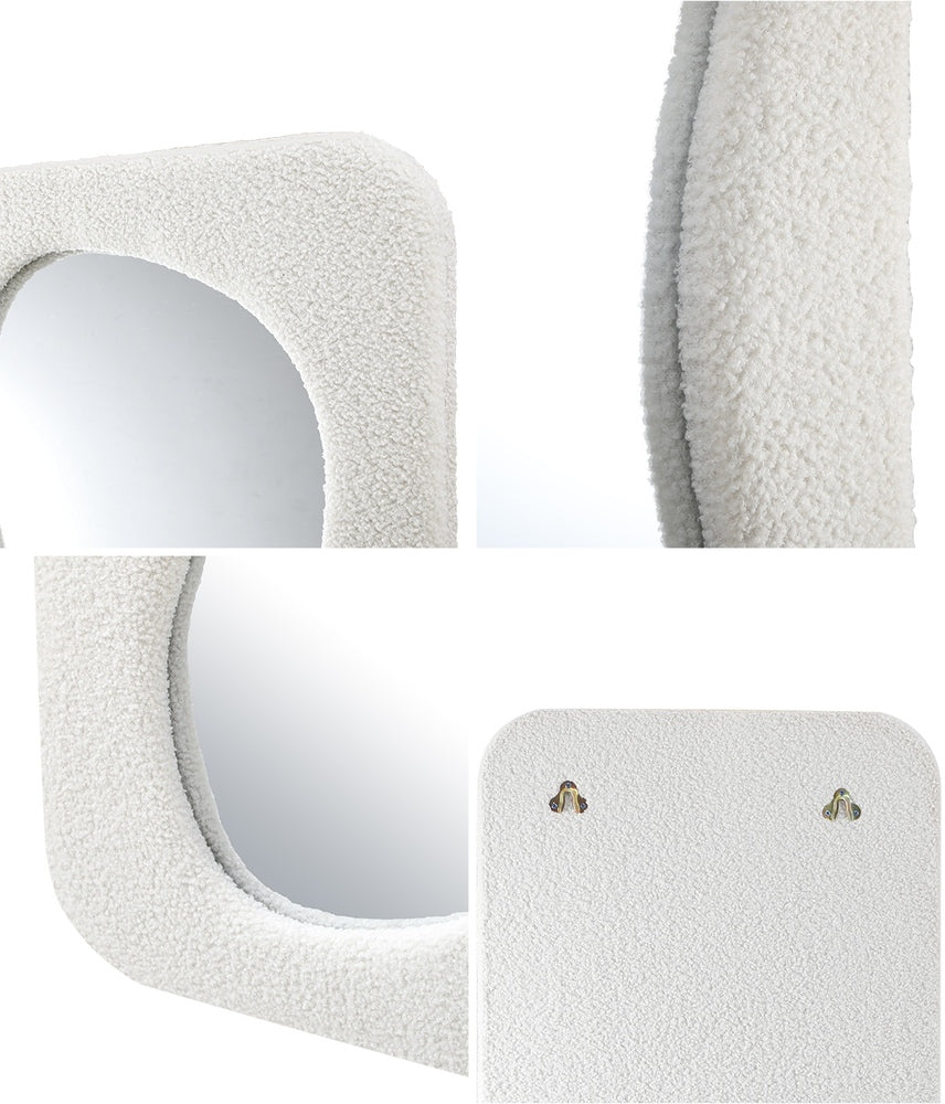 Oikiture Full Length Mirror 160x60cm Boucle Floor Mirrors-Full Length Mirrors-PEROZ Accessories
