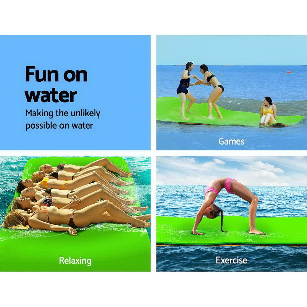 Weisshorn Floating Water Mat 2.7x1.8m Foam Pad Swimming Pool Island Platform-Home &amp; Garden > Pool &amp; Accessories-PEROZ Accessories