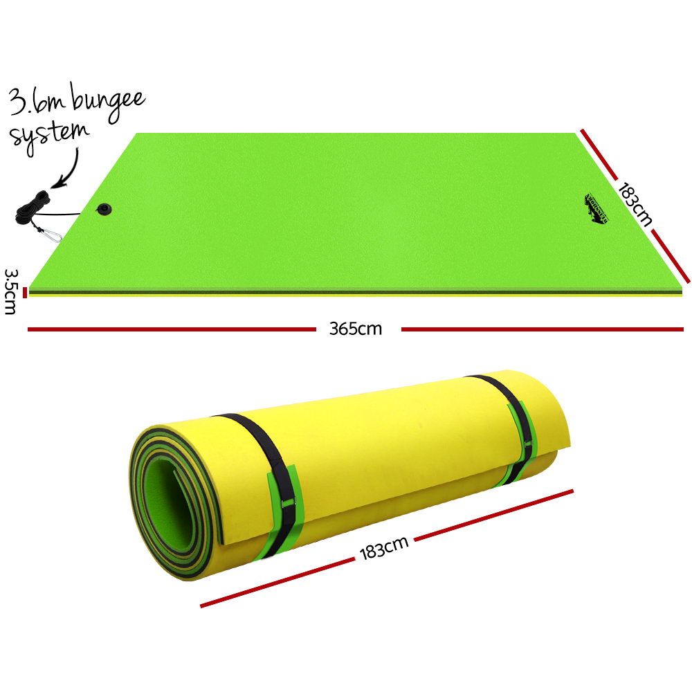 Weisshorn Floating Water Mat 3.5x1.8m Foam Pad Swimming Pool Island Platform-Home &amp; Garden > Pool &amp; Accessories-PEROZ Accessories