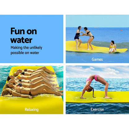 Weisshorn Floating Water Mat 3.5x1.8m Foam Pad Swimming Pool Island Platform-Home &amp; Garden > Pool &amp; Accessories-PEROZ Accessories