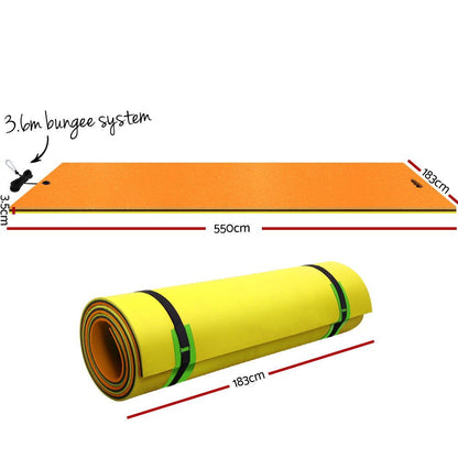 Weisshorn Floating Water Mat 5.5x1.8m Foam Pad Swimming Pool Island Platform-Home &amp; Garden > Pool &amp; Accessories-PEROZ Accessories