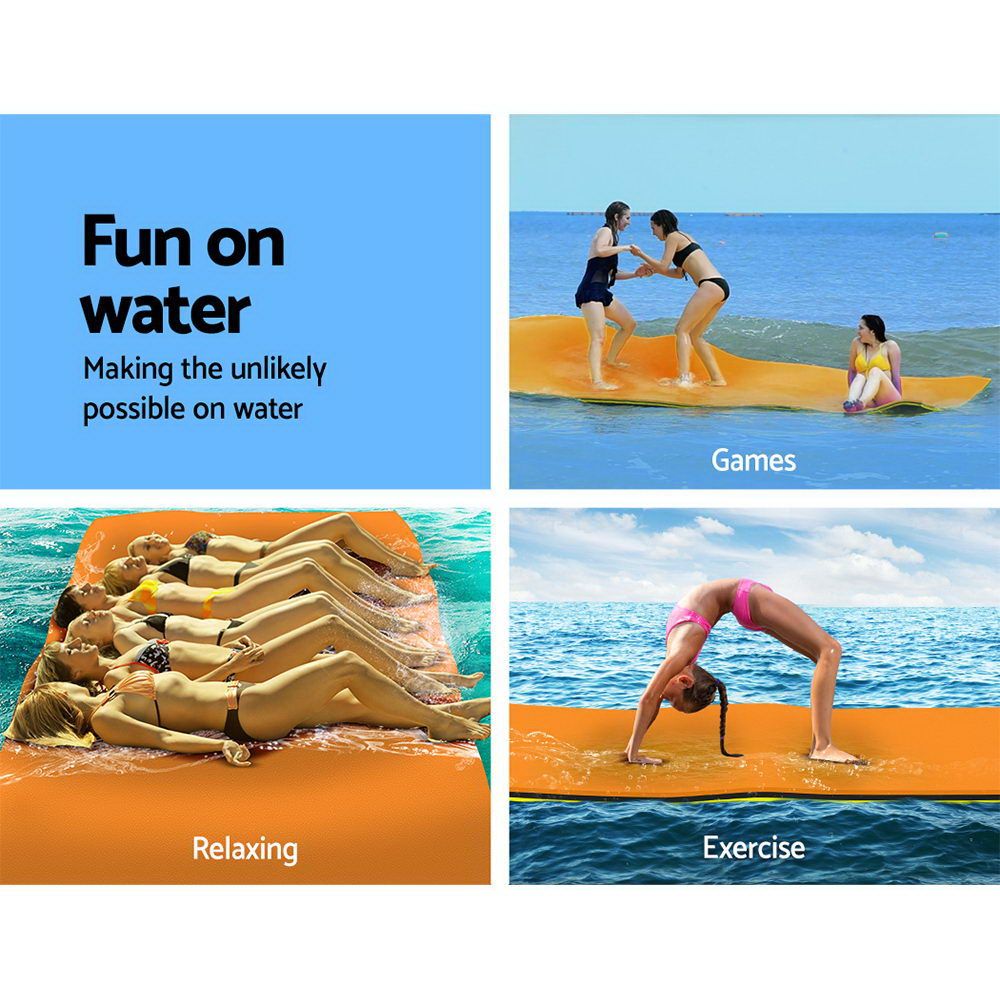 Weisshorn Floating Water Mat 5.5x1.8m Foam Pad Swimming Pool Island Platform-Home &amp; Garden > Pool &amp; Accessories-PEROZ Accessories