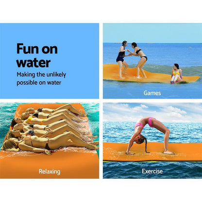 Weisshorn Floating Water Mat 5.5x1.8m Foam Pad Swimming Pool Island Platform-Home &amp; Garden > Pool &amp; Accessories-PEROZ Accessories