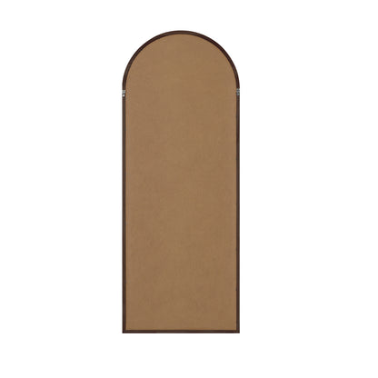 Oikiture Wooden Full Length Mirror 166x60cm Arched Floor Mirrors Brown-Full Length Mirror-PEROZ Accessories